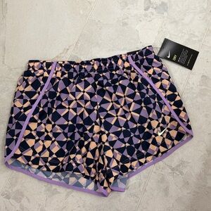 Nike Kids Geometric Purple and Peach Shorts